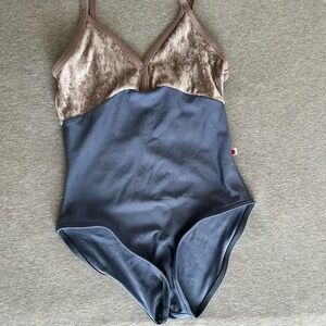 Yumiko Daria with Velvet V Neck Camisole Leotard - XS